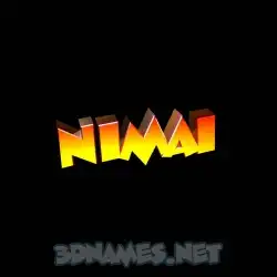 nimai in Black Background style - 3D name wallpaper