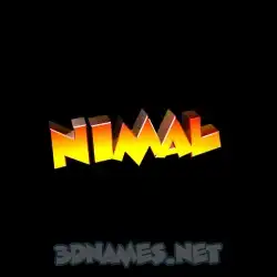 nimal in Black Background style - 3D name wallpaper