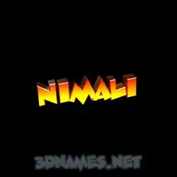 nimali in Black Background style - 3D name wallpaper