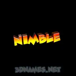 nimble in Black Background style - 3D name wallpaper