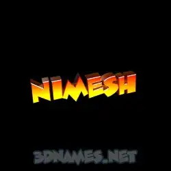 nimesh in Black Background style - 3D name wallpaper
