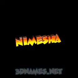 nimesha in Black Background style - 3D name wallpaper