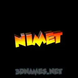 nimet in Black Background style - 3D name wallpaper