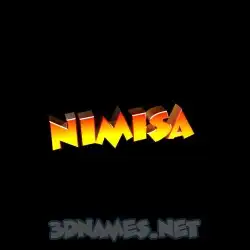 nimisa in Black Background style - 3D name wallpaper