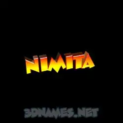 nimita in Black Background style - 3D name wallpaper