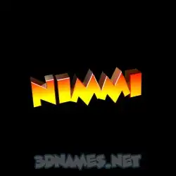 nimmi in Black Background style - 3D name wallpaper