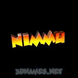 nimmu in Black Background style - 3D name wallpaper