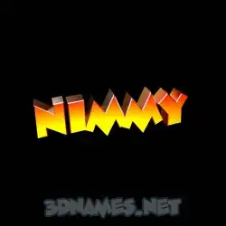 nimmy in Black Background style - 3D name wallpaper