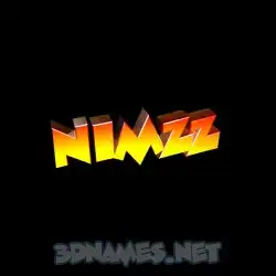 nimzz in Black Background style - 3D name wallpaper