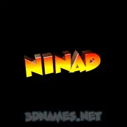 ninad in Black Background style - 3D name wallpaper