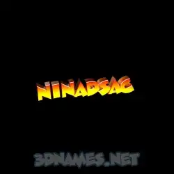 ninadsac in Black Background style - 3D name wallpaper