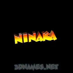 ninaka in Black Background style - 3D name wallpaper