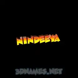 nindeeya in Black Background style - 3D name wallpaper