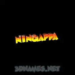 ningappa in Black Background style - 3D name wallpaper