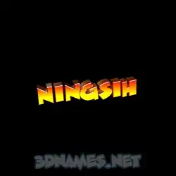 ningsih in Black Background style - 3D name wallpaper