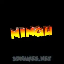 ningu in Black Background style - 3D name wallpaper