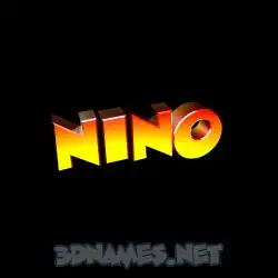 nino in Black Background style - 3D name wallpaper