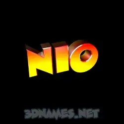 nio in Black Background style - 3D name wallpaper
