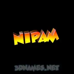 nipam in Black Background style - 3D name wallpaper