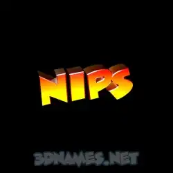 nips in Black Background style - 3D name wallpaper