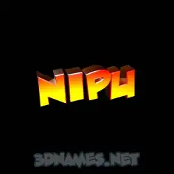 nipu in Black Background style - 3D name wallpaper