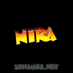 nira in Black Background style - 3D name wallpaper