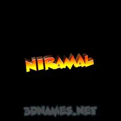 niramal in Black Background style - 3D name wallpaper