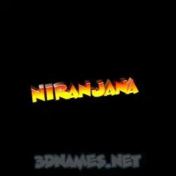niranjana in Black Background style - 3D name wallpaper