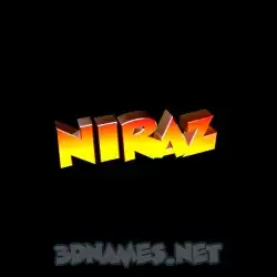 niraz in Black Background style - 3D name wallpaper