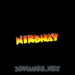 nirbhay in Black Background style - 3D name wallpaper