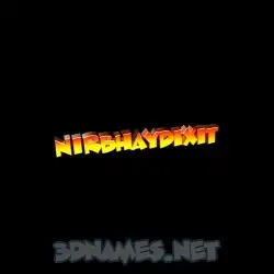 nirbhaydixit in Black Background style - 3D name wallpaper