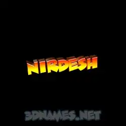 nirdesh in Black Background style - 3D name wallpaper