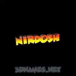 nirdosh in Black Background style - 3D name wallpaper