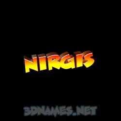 nirgis in Black Background style - 3D name wallpaper