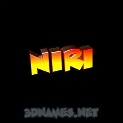 niri in Black Background style - 3D name wallpaper