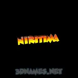 niritima in Black Background style - 3D name wallpaper