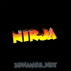 nirja in Black Background style - 3D name wallpaper