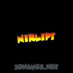 nirlipt in Black Background style - 3D name wallpaper