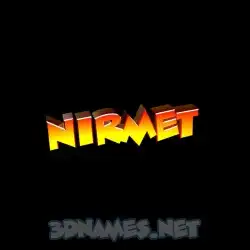 nirmet in Black Background style - 3D name wallpaper