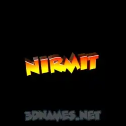 nirmit in Black Background style - 3D name wallpaper