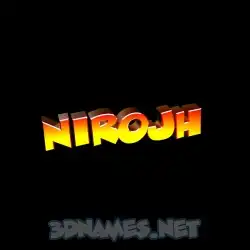 nirojh in Black Background style - 3D name wallpaper