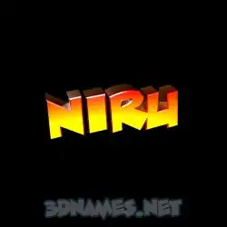 niru in Black Background style - 3D name wallpaper