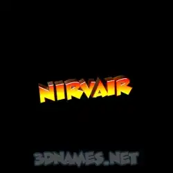 nirvair in Black Background style - 3D name wallpaper