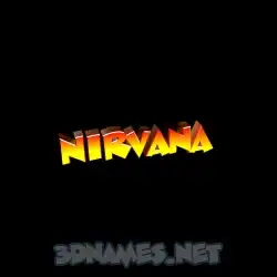 nirvana in Black Background style - 3D name wallpaper