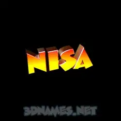 nisa in Black Background style - 3D name wallpaper