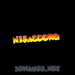 nisacoorg in Black Background style - 3D name wallpaper