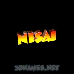 nisai in Black Background style - 3D name wallpaper