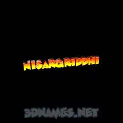 nisargriddhi in Black Background style - 3D name wallpaper