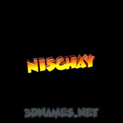 nischay in Black Background style - 3D name wallpaper