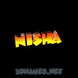 nisha in Black Background style - 3D name wallpaper